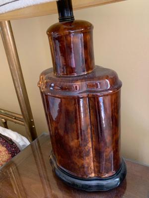 Frederick Cooper Style MCM Asian stylized ceramic lamps Mid-century Modern