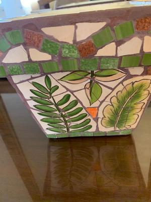 2 mosaic planters