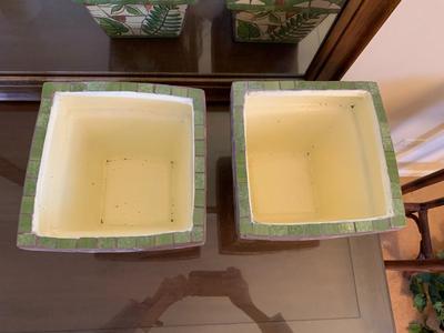 2 mosaic planters
