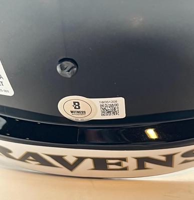 Baltimore Ravens - Odell Beckham Jr Signed Full Size Speed Replica Helmet - Beckett witnessed