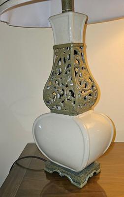 Vintage lamp with cut out design