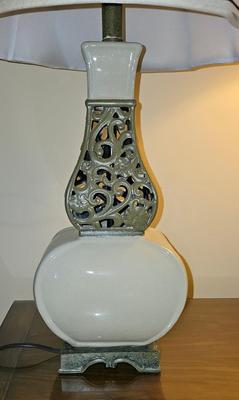 Vintage lamp with cut out design