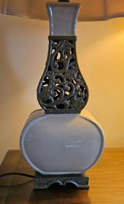 Vintage lamp with cut out design