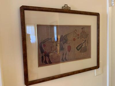 Vintage Windsor Art print Archers and Horses