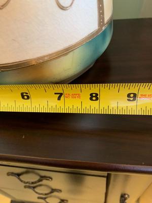 Vintage wooded scenery porcelain vase 16" TALL