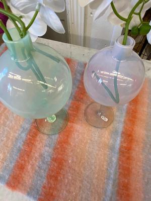 Pair of Green and Purple Bud Vase Lot