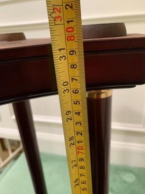 BOMBAY CO. Pedestal with Green Marble Top