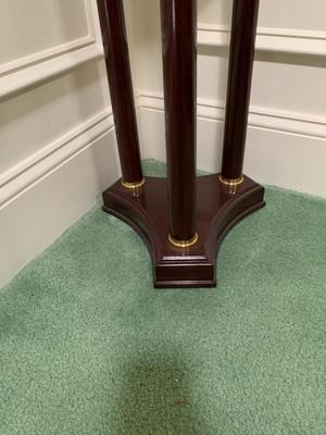 BOMBAY CO. Pedestal with Green Marble Top