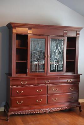 Seven Drawer Dresser & Entertainment Center (Two Pieces)