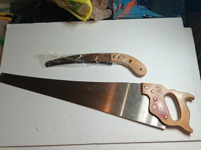 Disston 8 points Handsaw and small trim hand saw