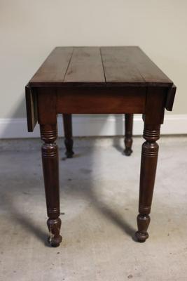 Antique Drop Leaf Table (See Description)