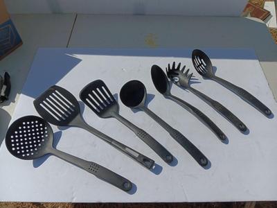 Variety of plastic Kitchen Utensils