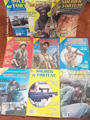 Back issue Magazines - SOLDIER OF FORTUNE - 9 MAGAZINES