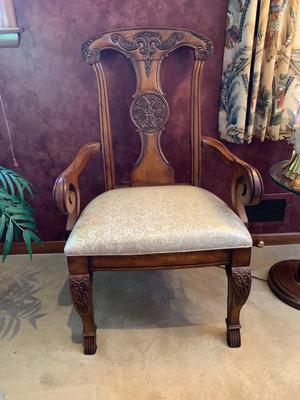 Carved wooden chair
