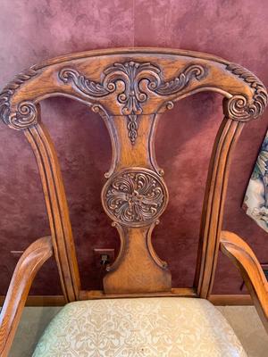 Carved wooden chair