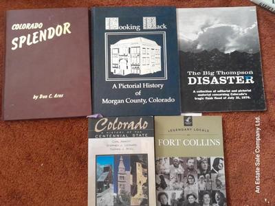 Collection of great books all on Colorado - Fort Collins - Morgan County - Big Thompson flood - and more