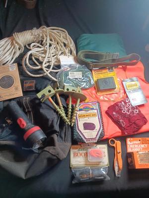 Backpack with a variety of survival gear
