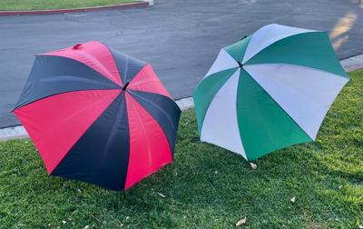 Pair of Large Golf Beach Umbrellas