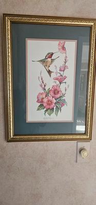 Hummingbirds 4 framed prints signed and numbered