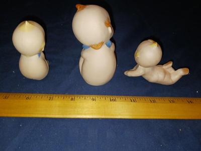 3 CERAMIC KEWPIES