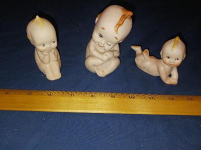 3 CERAMIC KEWPIES