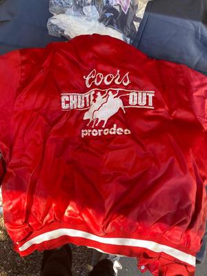 VINTAGE COORS CHUTE OUT PRO RODEO JACKET AND MORE