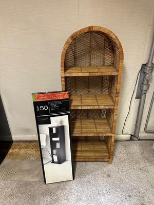 WICKER SHELF AND NEW MEDIA ORGANIZER