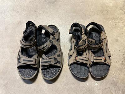 4 PAIRS OF OZARK TRAIL SANDALS, VARIOUS SIZES
