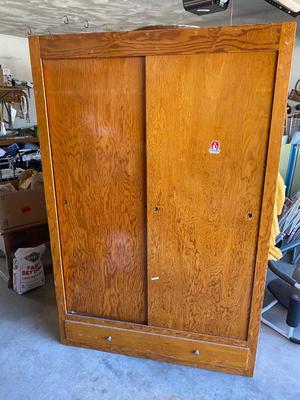 LARGE VINTAGE WARDROBE CABINET