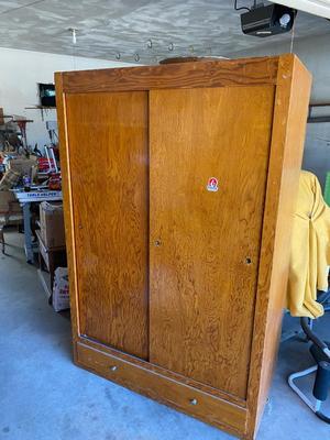 LARGE VINTAGE WARDROBE CABINET