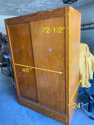 LARGE VINTAGE WARDROBE CABINET