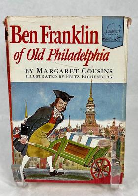 Ben Franklin of Old Philadelphia by Margaret Cousins Landmark Books History Series Childrenâ€™s Book