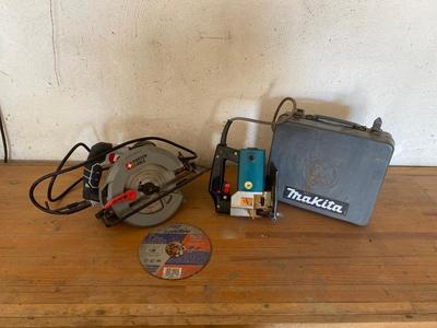 LIKE NEW PORTER CABLE CIRCULAR SAW AND A MIKITA JIG SAW