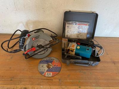 LIKE NEW PORTER CABLE CIRCULAR SAW AND A MIKITA JIG SAW