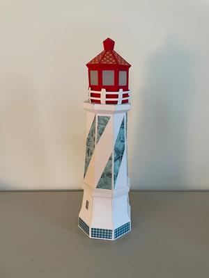 Two Lighthouses - One Plastic and One Cardboard