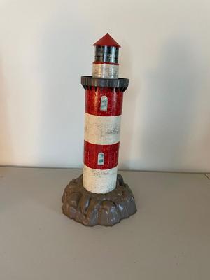 Two Lighthouses - One Plastic and One Cardboard