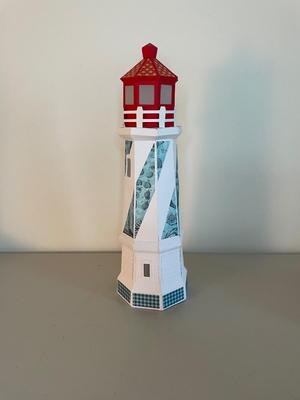 Two Lighthouses - One Plastic and One Cardboard