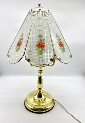 4 Way Pink Floral Touch Lamp