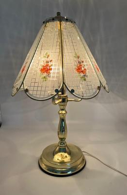 4 Way Pink Floral Touch Lamp