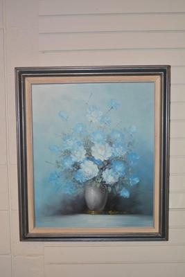 Framed Robert Cox Floral Still Life Signed Oil Painting 29