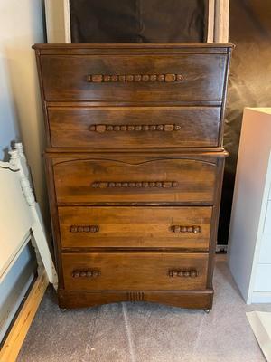 Vintage Solid Oak Dresser / Chest of Drawers