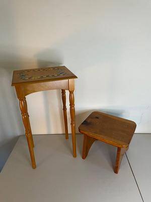 Footstool & Side Table