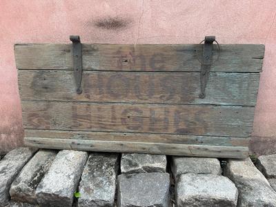 Antique â€œThe House of Hughesâ€ Wood Sign