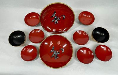 VINTAGE JAPANESE LACQUERWARE - mixed lot