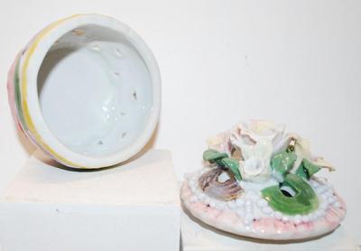 Ceramic Covered Trinket Box or Perforated Potpourri Dish 3
