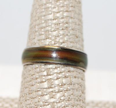 Size 9 Greens & Tiger Eye Blended Colored Ring (1.8g)