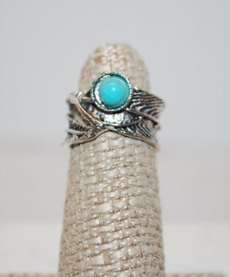 Size 4 Â½ High Set Turquoise-Styled Stone on a 