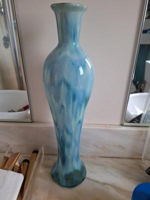 TALL BLUE VASE