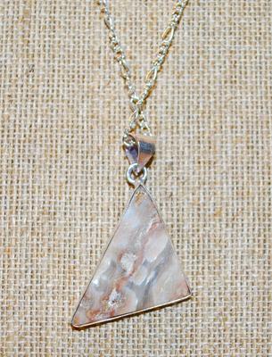 Triangle Mother-of-Pearl Style PENDANT (1Â½