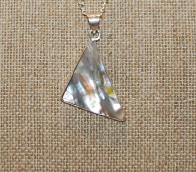Triangle Mother-of-Pearl Style PENDANT (1½